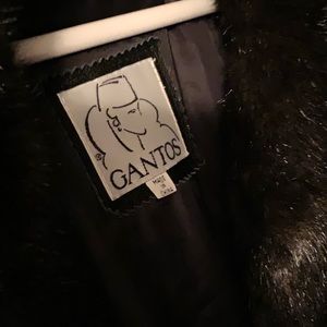 S black leather GANTOS coat